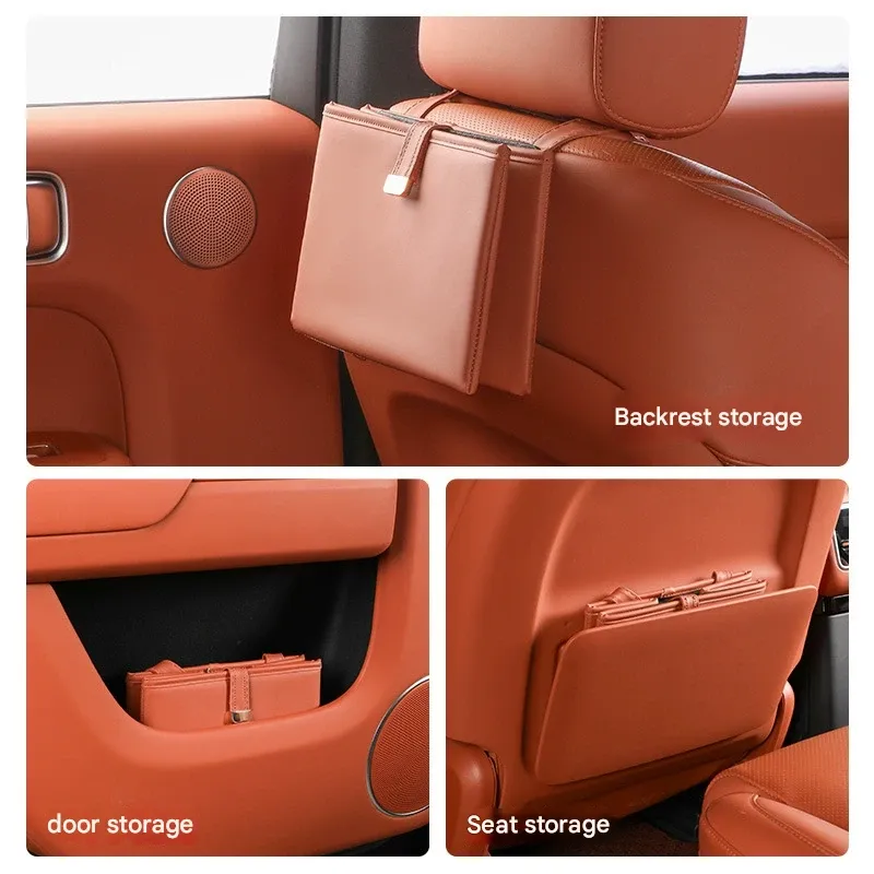 Car Trash Can, Car Interior Storage Box, Multi-functional Foldable Storage Box, Rear Seat Car Storage Accessories