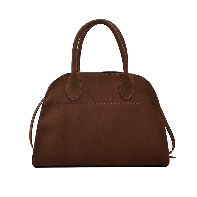 2025 new all-match light luxury frosted commuter women's shoulder tote bag retro large capacity handbag