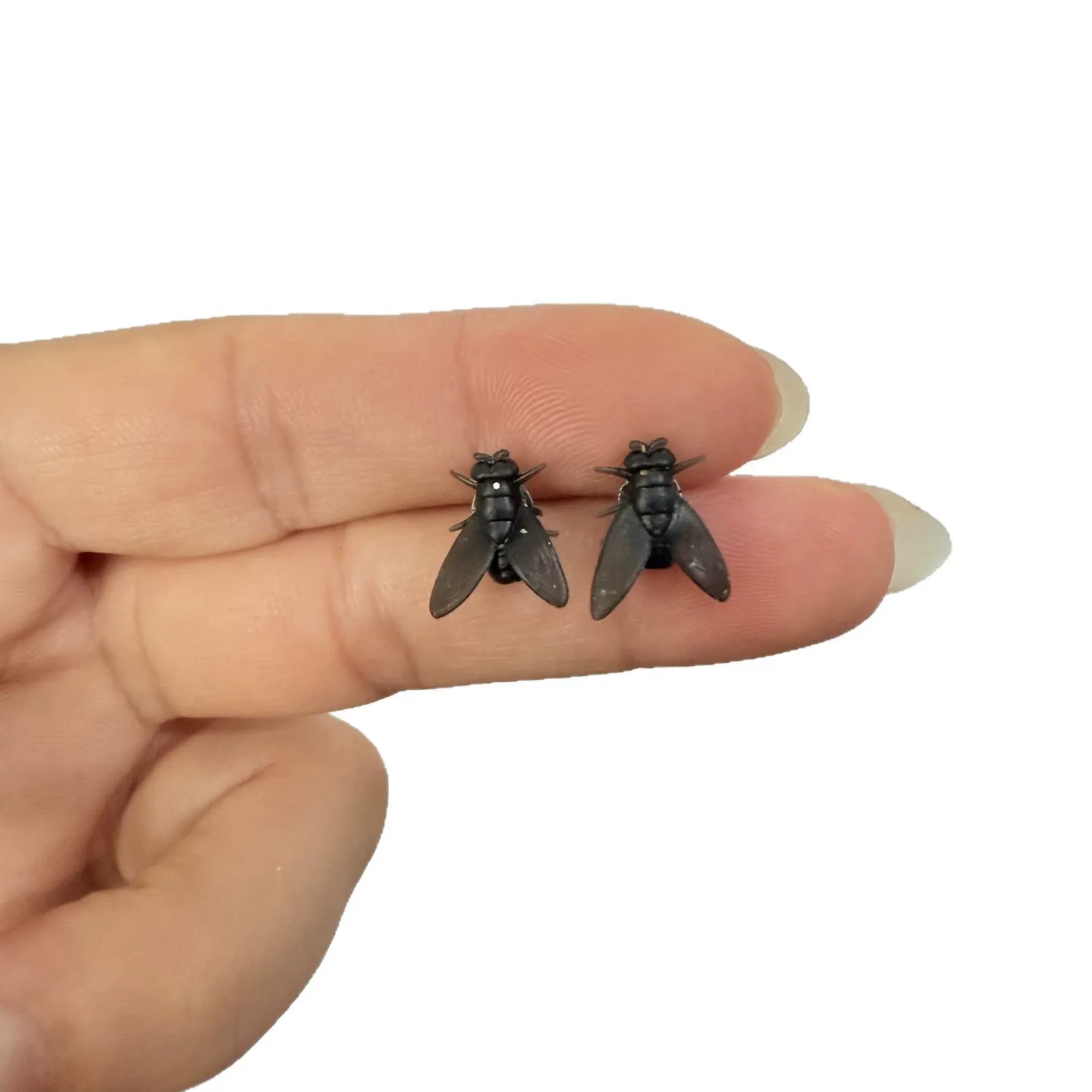 New Creative Simulation Mini Black Fly Earrings - Personalized Exaggerated Unique Design Sense Earrings