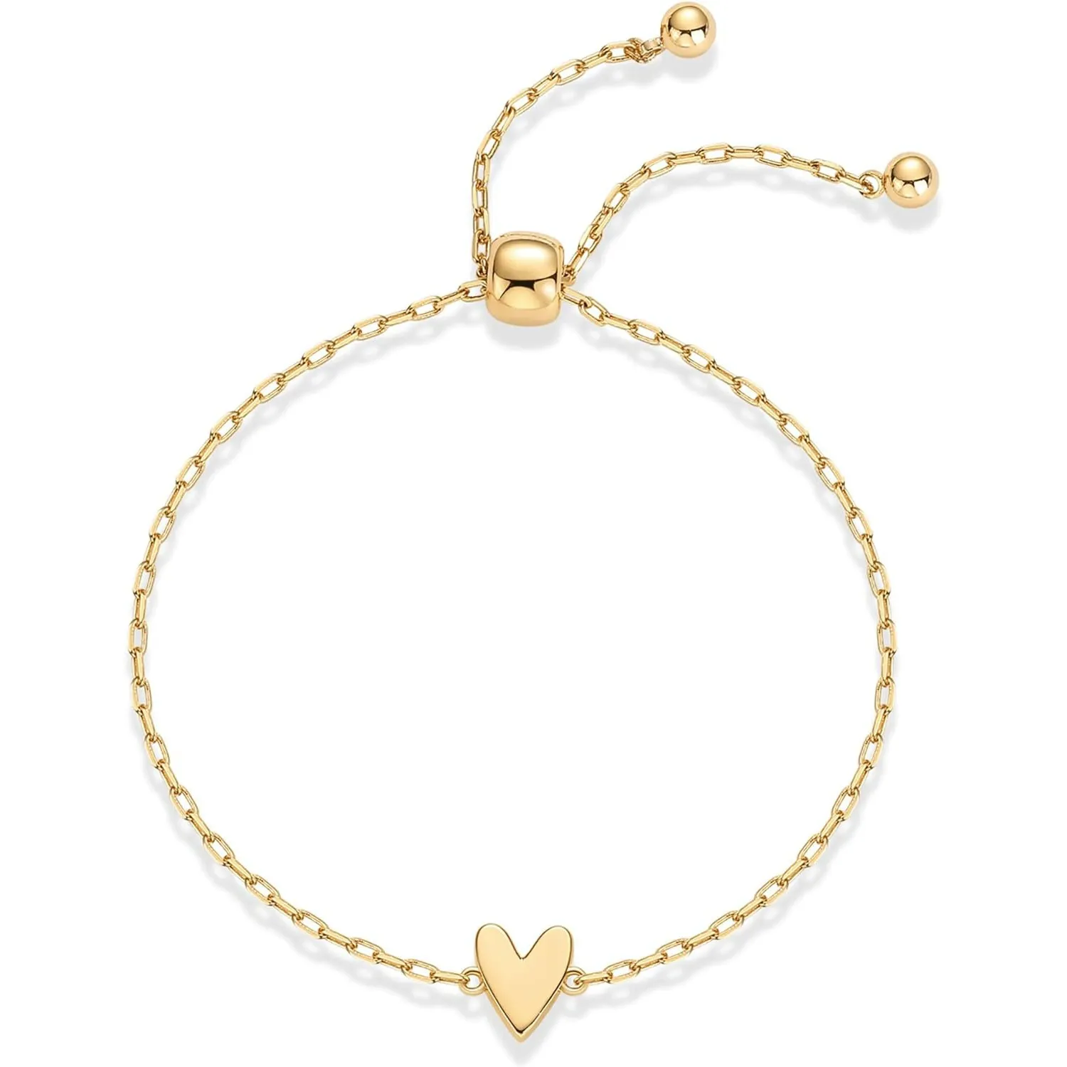 Best-Selling Women's Heart-Shaped Pendant Set: Instagrammable Adjustable Bracelets, 2-Pc Friendship & Love Jewelry