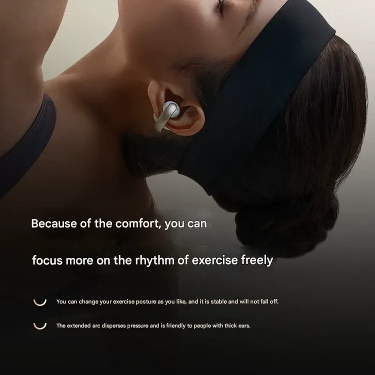 Soundcore AeroClip Open-Ear Bluetooth Earphones - Wireless Clip-On Design
