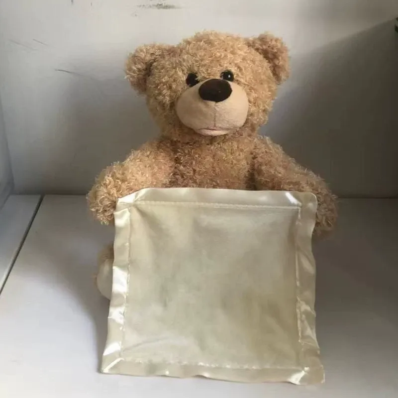 Entertainment Peek-a-Boo Bear  Charging Shy Teddy Bear Covering Face  Electric Plush Toy