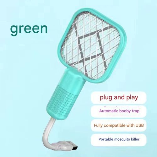 USB Mini Electric Fly Swatter, Small Electric Fly Swatter with Automatic Mosquito Repellent 2-in-1, Portable Mini Mosquito and Fly Trap for Home Use