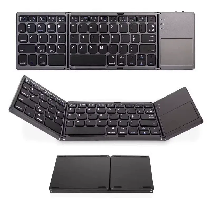 Tri-Fold Mini Wireless Bluetooth Keyboard | Compatible with Phones, Tablets & Laptops | Ultimate Portable Typing Tool