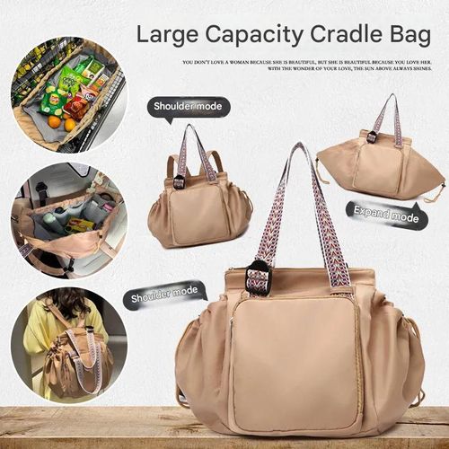 Women's backpack multifunctional cradle bag travel storage bag mommy bag crossbody one shoulder baby walking bag large capacity