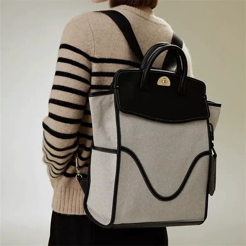 New Niche Multi-Function Casual Commuter Bag: Laptop Tote, College Student Travel Backpack, Women's Daypack