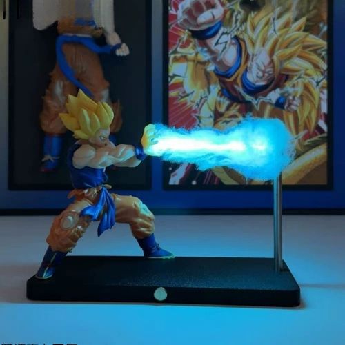 Dragon Ball Magnetic Night Light - Goku Super Saiyan LED Atmosphere Lamp, Creative Decor for Bedroom, Gift for Boys & Girls