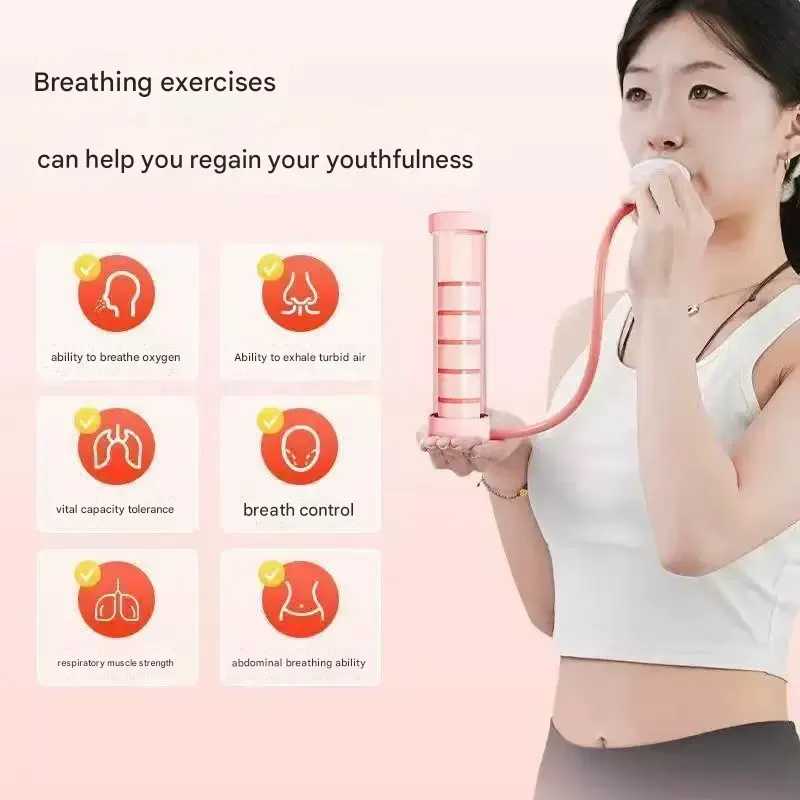 Breathing Dumbbell  Abdominal Breathing Exerciser for Core Strengthening & Lung Capacity  For Men & Women - Home Gym Essential