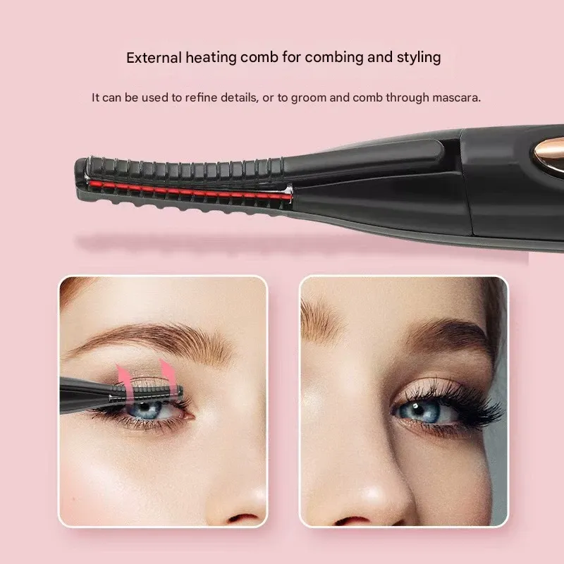Mini Portable Electric Heated Eyelash Curler – Eyelash Lifting Tool for Long-Lasting Curl