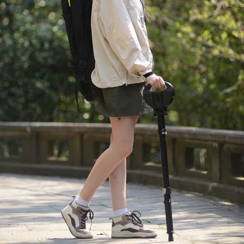 Multi-Functional Telescopic Walking Trekking Stick Poles Crutch Chair Seat Hiking Trekking Poles Aluminum Alloy Walking Cane