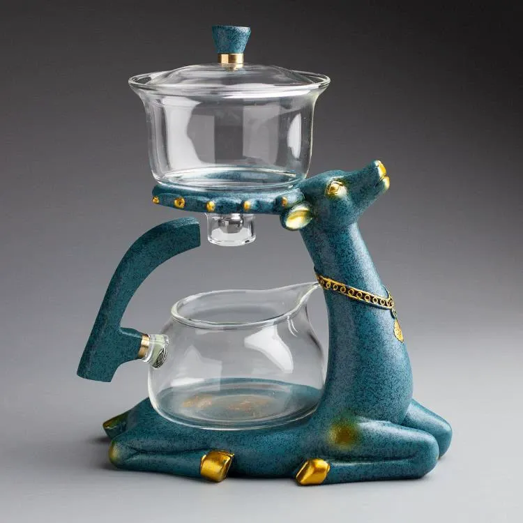 Simple Home Tea Infuser – Lazy-Friendly Design  Kung Fu Tea Set – Traditional Brewing Essentials  Glass Tea Brewer with Creative Design