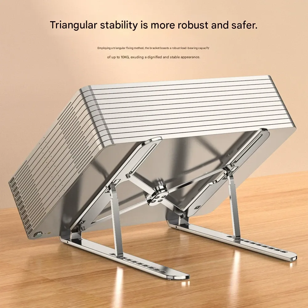Laptop Stand - Adjustable Height Foldable Aluminum Alloy Computer Riser