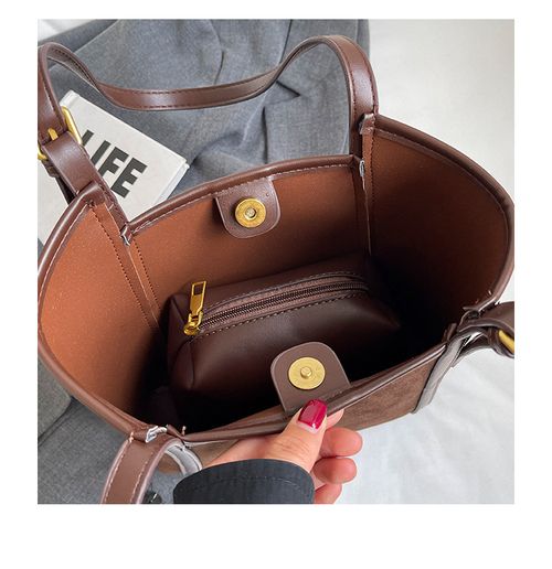 🔥2025 HOT Luxury Vintage Tote Premium Suede Texture! Minimalist Commuter Design, Convertible Shoulder and Hand Carry - The Ultimate Versatile Bag✨ Instantly Elevate Your Style from Office to Date Night!