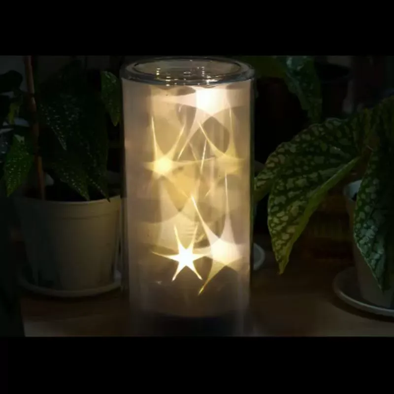 （Finished product）Creative DIY Starry Sky Night Light - Handcrafted Romantic Atmosphere Glass Lamp for Bedroom