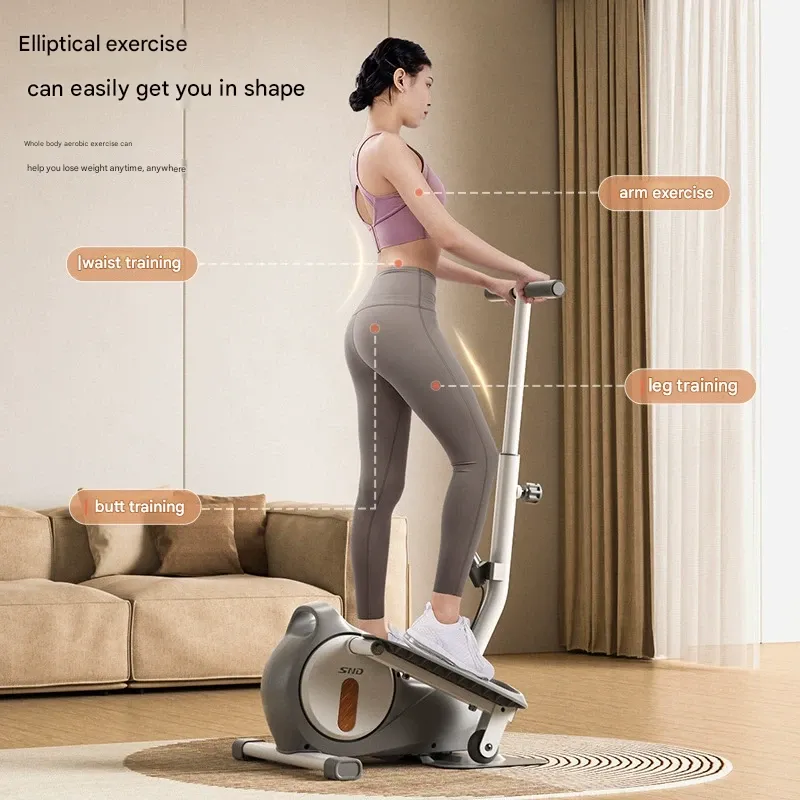 SND Home Mini Elliptical Machine – Quiet Walking Stepper   Compact Fitness Elliptical Trainer   Space-Saving Stride Exercise Bike