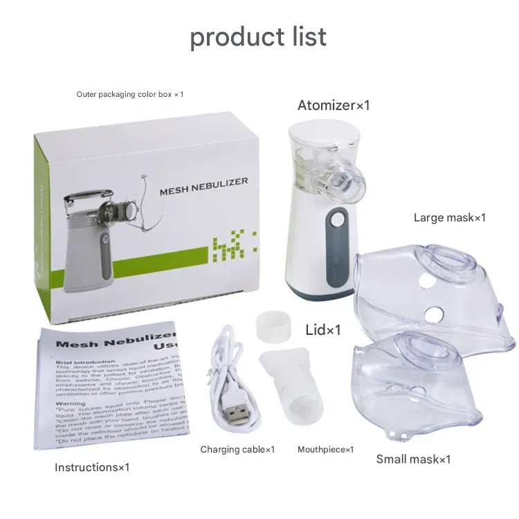 2025 Upgraded Home Nebulizer - Ultrasonic Mesh Technology | Super Quiet for Kids & Adults | Portable Handheld Design