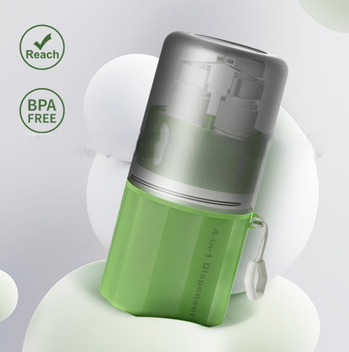 Wall-Mounted Travel Refillable Bottles  4-in-1 Silicone Suction Cup Refillable Bottles for Shampoo, Lotion & Skincare