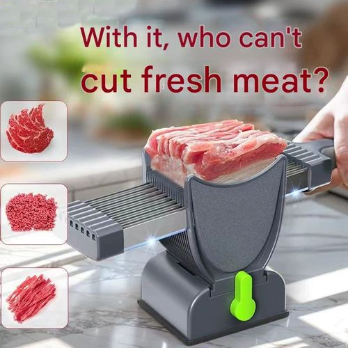 Bestseller Meat Slicer   3-in-1 Manual Cutter for Slices Strips Dices  Home Kitchen Essential - No Electricity Needed