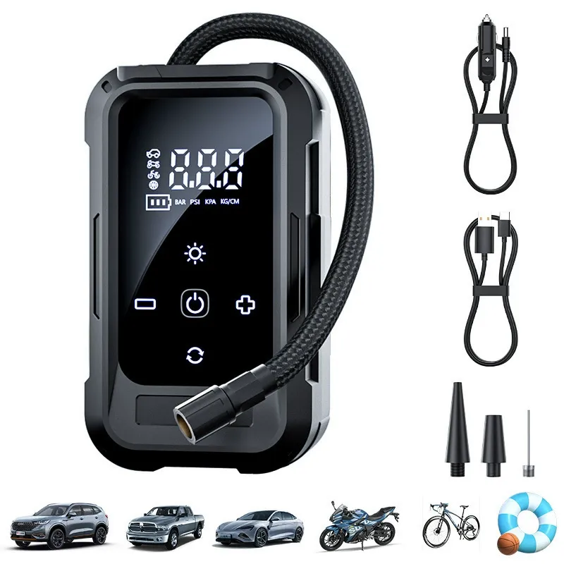 Portable Car Air Pump for All-Terrain Vehicles and Bicycles