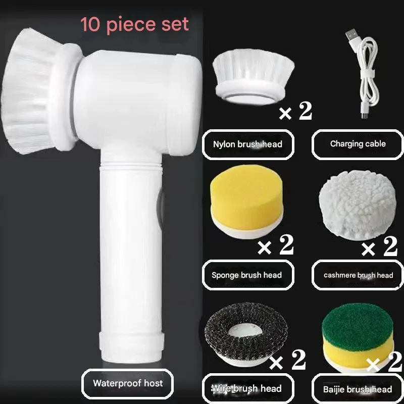Multi-function Electric Cleaner  Household Kitchen Brush for Non-Stick Oil Cleaning  Electric Pot Scrubber for Degreasing and Descaling
