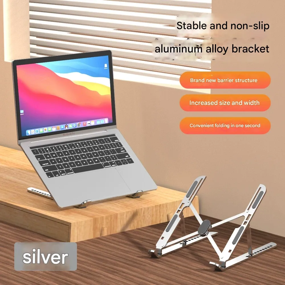 Laptop Stand - Adjustable Height Foldable Aluminum Alloy Computer Riser