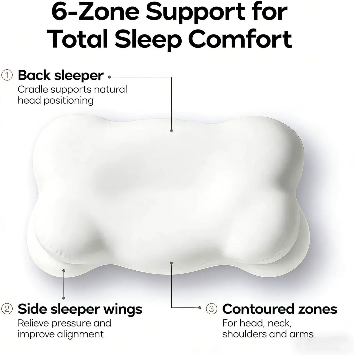 Mellow Sleep | CloudAlign Pillow + FREE Cooling Pillowcase - Ergonomic Cervical Pillow +Dual-Height Memory Foam with Cooling Pillowcase for Side Back & Stomach Sleepers Best Pillow 2026 Awarded