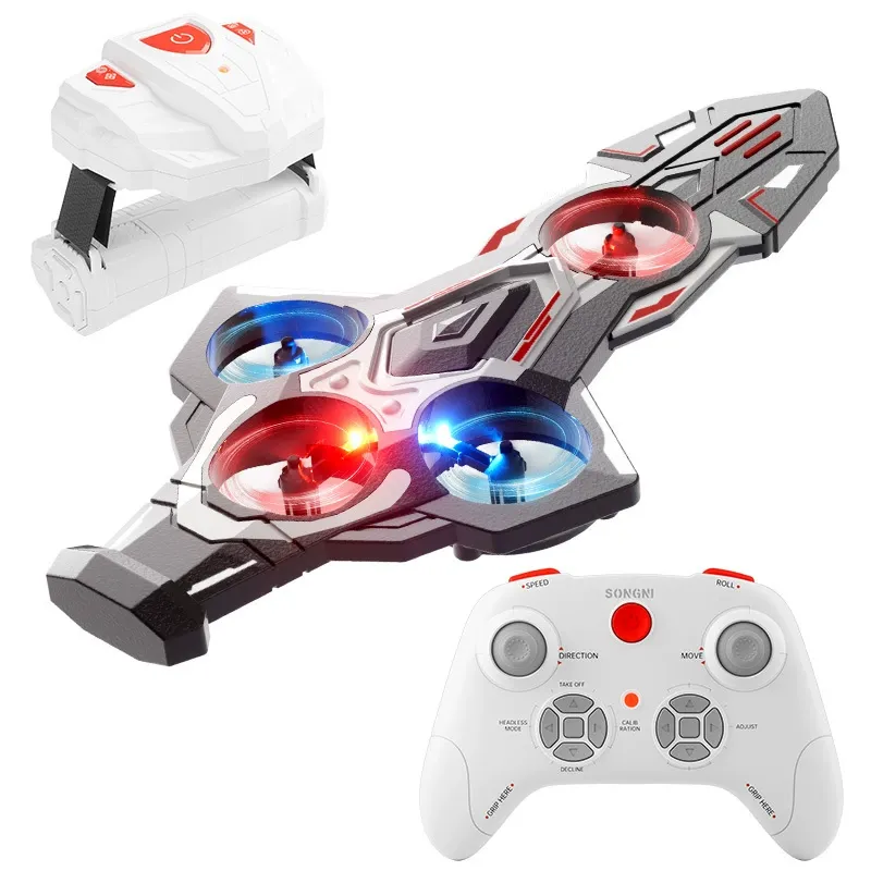 🔥Sword Flight Tech Dual-Control Flying Sword w + Gravity-Sensing Wristband! ✨RGB Lights + 360° Stunts | Crash-Proof Foam | USB Rechargeable - Fun for All Ages!