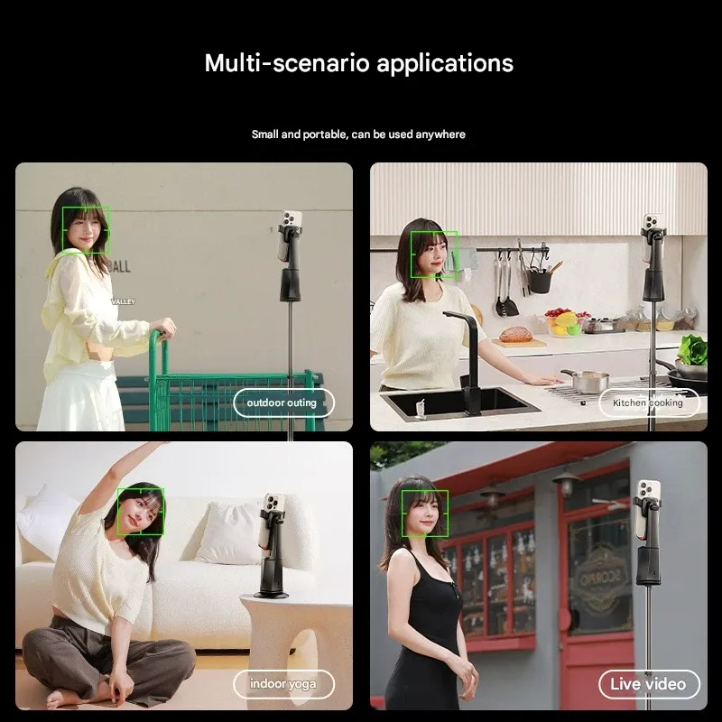 AI Face-Tracking Gimbal  Smartphone Stabilizer for Video Shooting  Short Video Recording Equipment  Live Streaming Phone Stand for Desktop