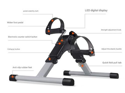 Mini Foldable Exercise Bike - Compact Home Pedal Trainer