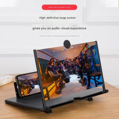 14-inch Telescopic Screen Magnifier - 3D Viewing Enlarger & Phone Stand