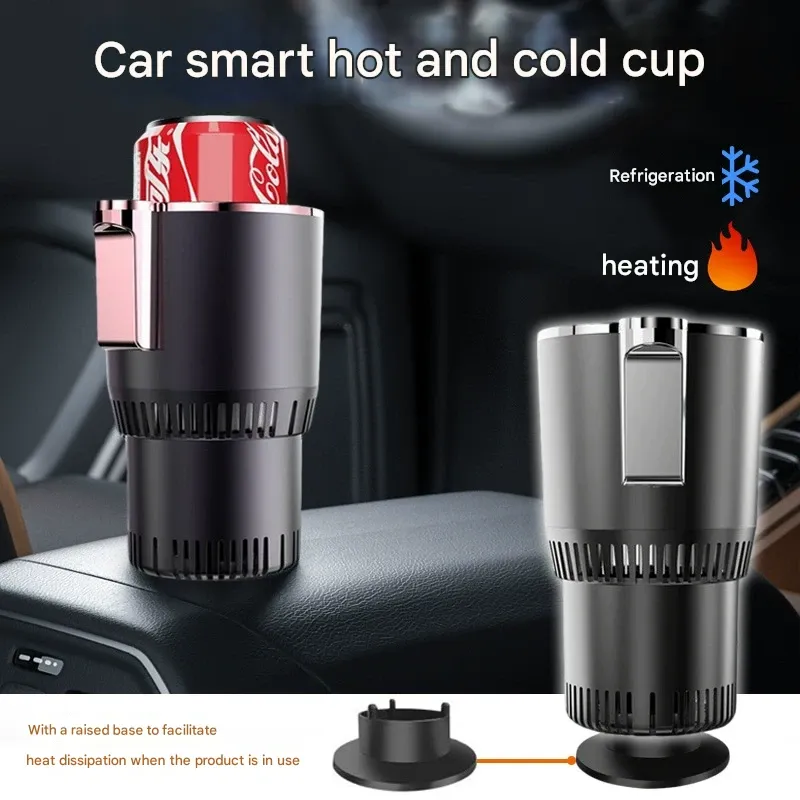 Car Heater and Cooler Cup - 12V Rapid Heating & Cooling Mug with Digital Display, for Warming Water and Baby Bottles