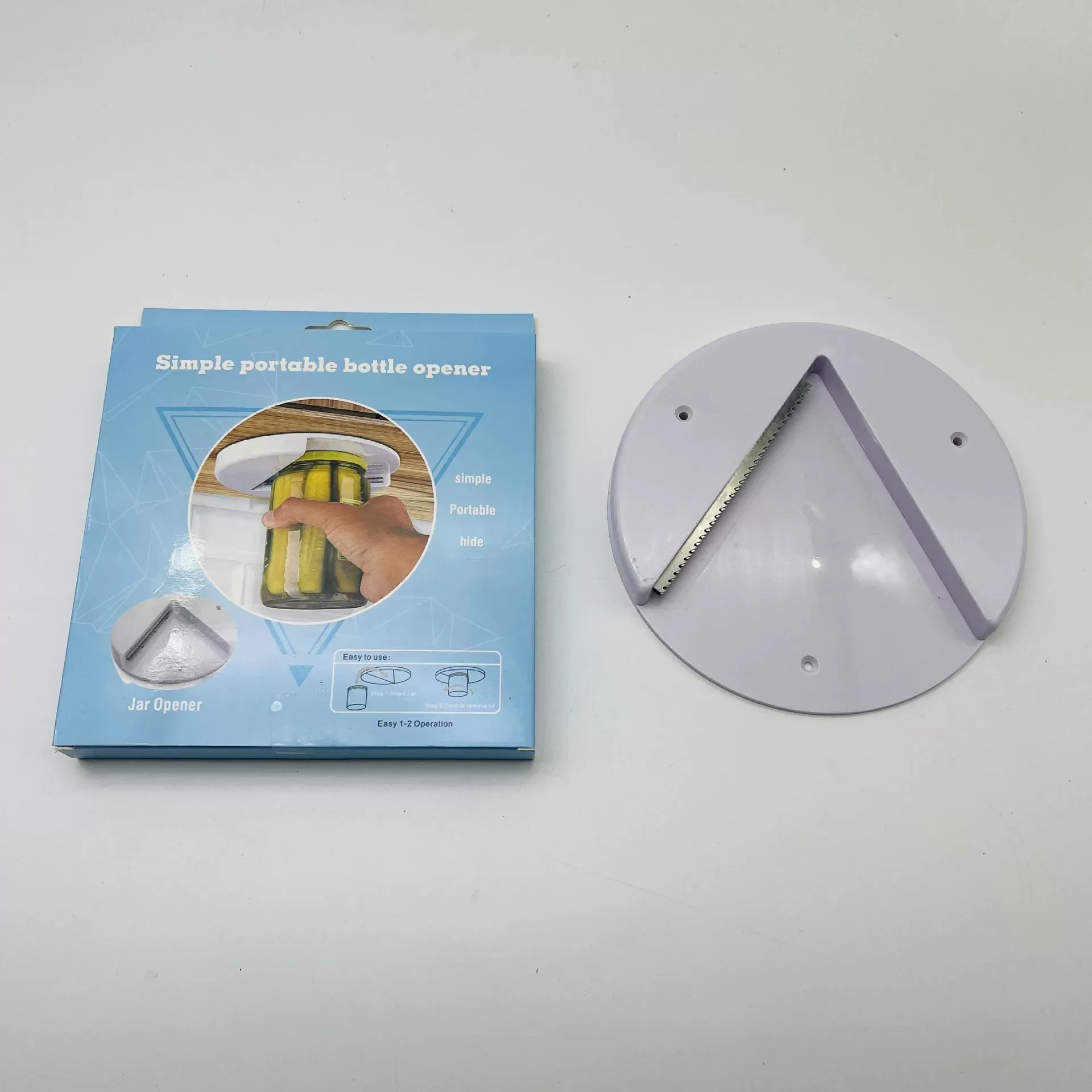 Round Can Opener   Under-Cabinet Bottle Opener  Under-Table Can Opener