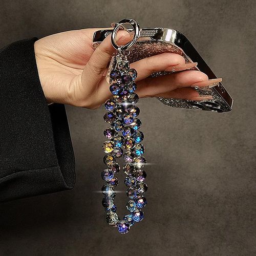 Sparkling Beaded Phone Wrist Strap - Stylish Cellphone Lanyard Chain with Bracelet Design for Women, Fashionable Wristlet for Smartphones, Valentine's Day Gifts