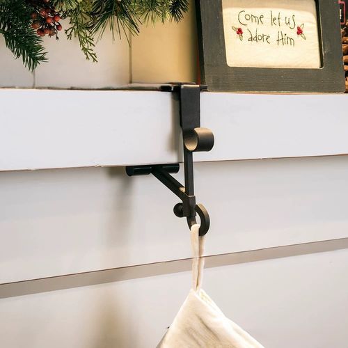 （Two packs）Adjustable Extendable Tension Rod Hook, Metal No-Drill Hanging Organizer for Home Use