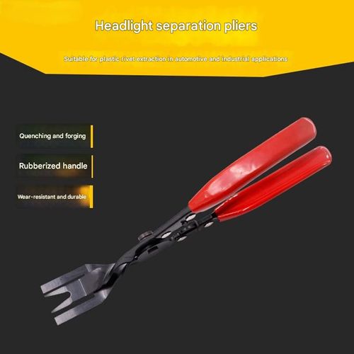 Red Handle Headlight Removal Pliers - High-Quality Tool for Detaching Headlight Retainer Clips and Fasteners