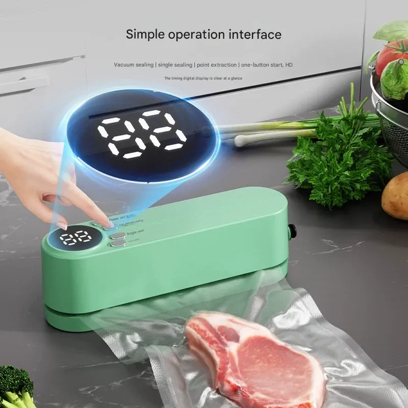 Mini Wireless Automatic Vacuum Sealer – Portable Compact Food Packaging Machine for Home Use  Freshness Preserver