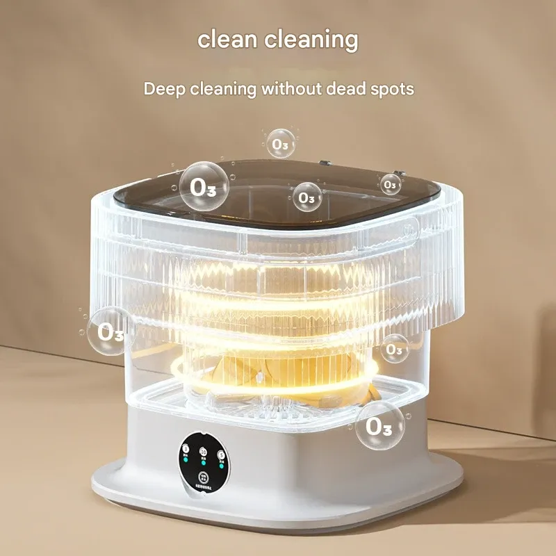10L Mini Foldable Baby Washing Machine - Portable Washer for Socks & Underwear