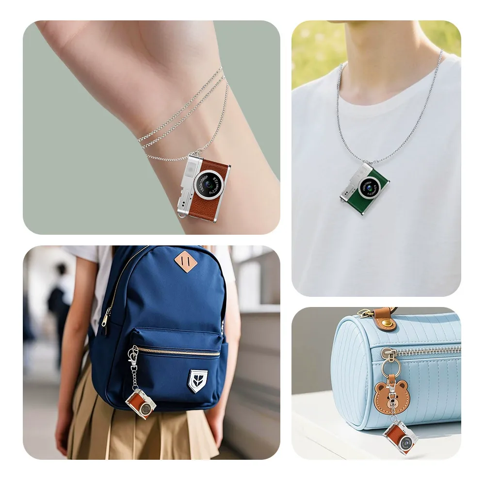 Vintage Mini Campus Life Digital Camera – HD Photo & Video Pocket Recorder, Wearable as Necklace or Keychain