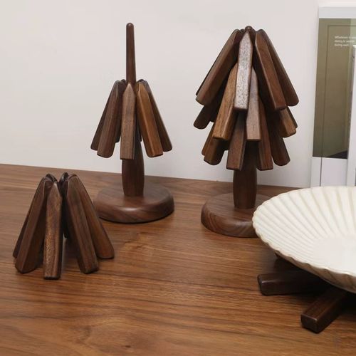 Creative Christmas Trivet Set – Tree-Shaped Coasters & Placemats