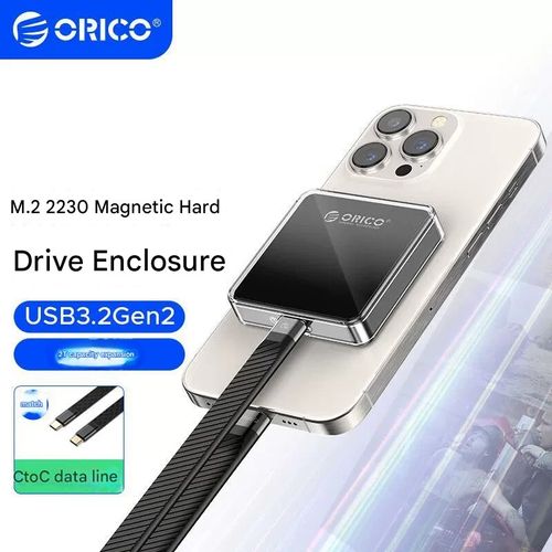 ORICO 2230 M.2 NVMe SSD Enclosure (HDD Not Included) – USB-C External Hard Drive Case for Phones & Mobile Readers