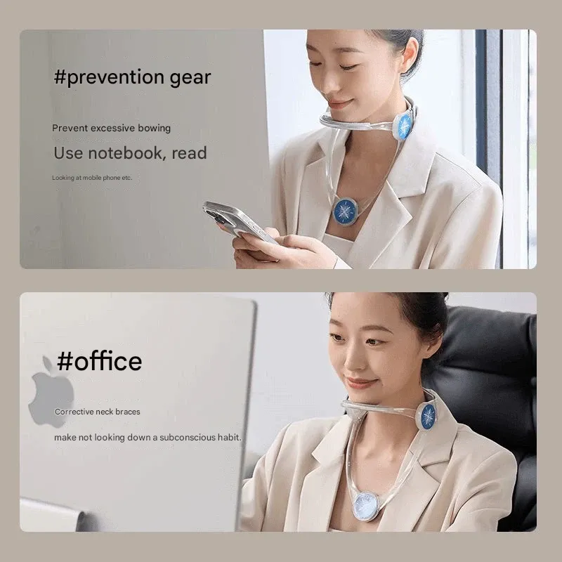 Adjustable Posture Corrector Neck Brace - Relieves Neck Pain for Office & Student Use