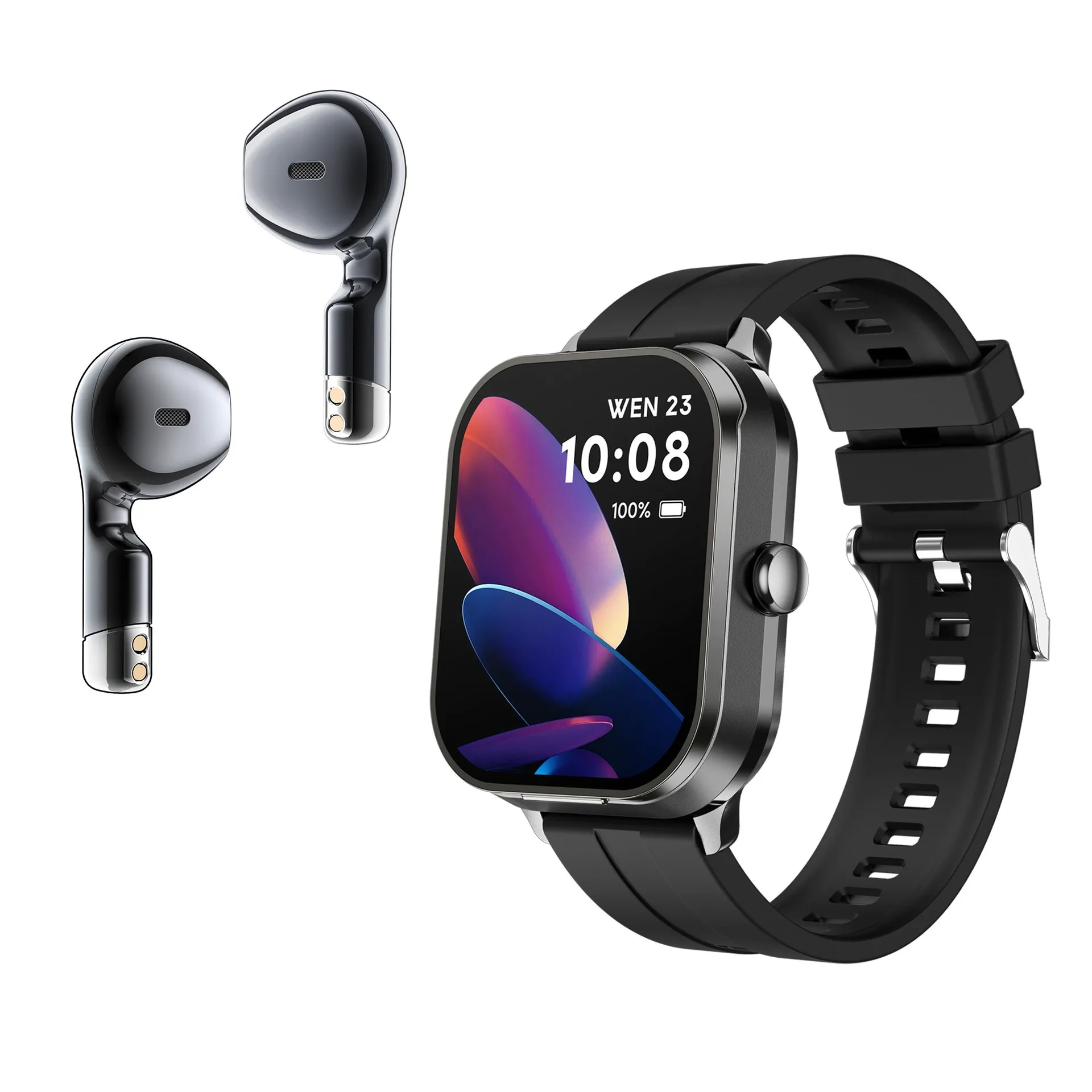 Hot-Selling 2-in-1 Headphone Smartwatch with Music Playback for Sports, NFC Access Control, and Bluetooth Calling