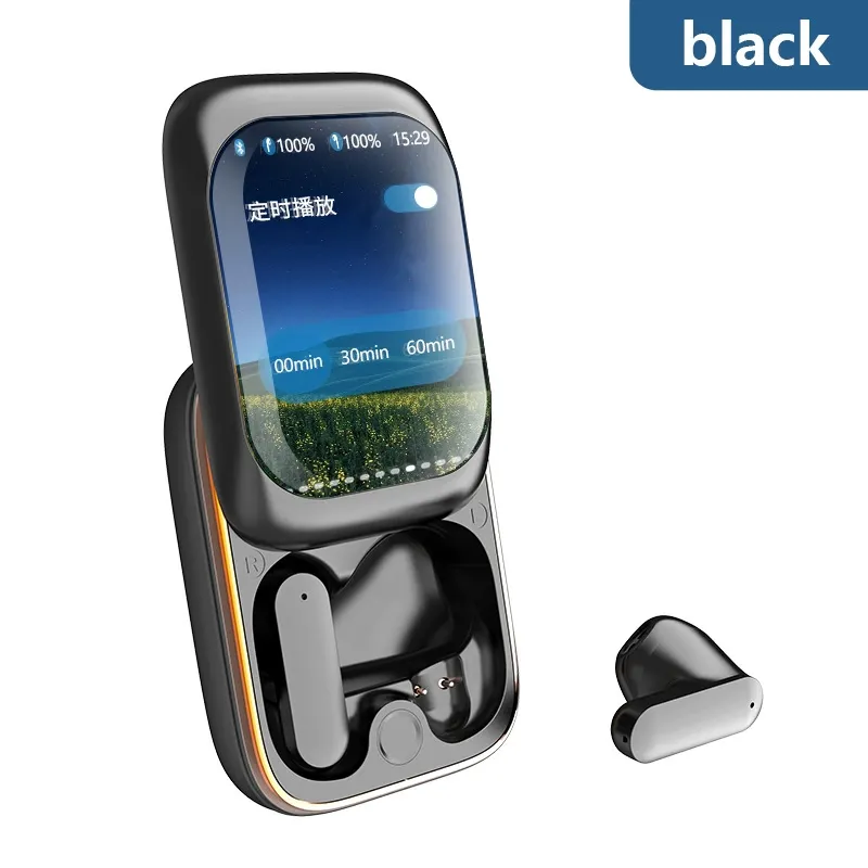 Slide-Control Bluetooth Earbuds  Touchscreen ANC Earphones with Hi-Fi Sound