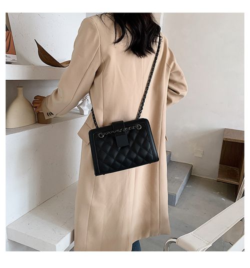 Autumn Winter New Korean Style Diamond Quilted Shoulder Bag Fashion Trendy Chain Crossbody Bag