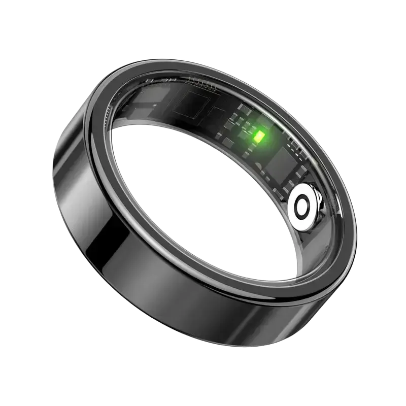Smart Ring – Wellness Tracker with Heart Rate, Temperature Check, Sleep, Stress & Cycle Reminder Insights |Gesture control function: remotely take photos with air gestures,and switch videos with gesture control Auto Activity Detection | Fitness Ring for Men & Women | Android & iOS Compatible