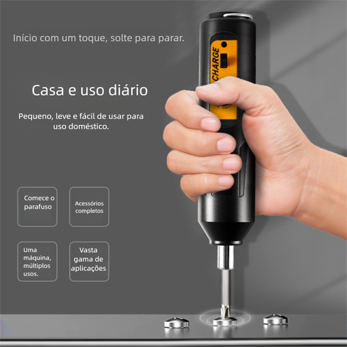 Furadeira Parafusadeira Elétrica a Bateria, Mini Furadeira de Impacto, Kit de Ferramentas com Bateria de Lítio - Atacado