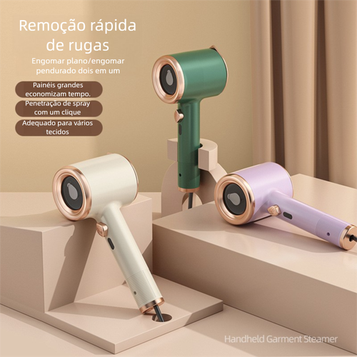 Vaporizador de Roupas Portátil com Spray | Ferro a Vapor Manual Seco e Úmido | Compacto e Prático | Padrão Europeu e Americano