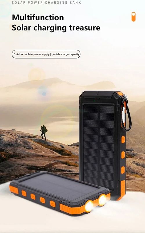 20000mAh Solar Panel Waterproof Outdoor Camping LED Built in Cables Wireless Solar Power Bank