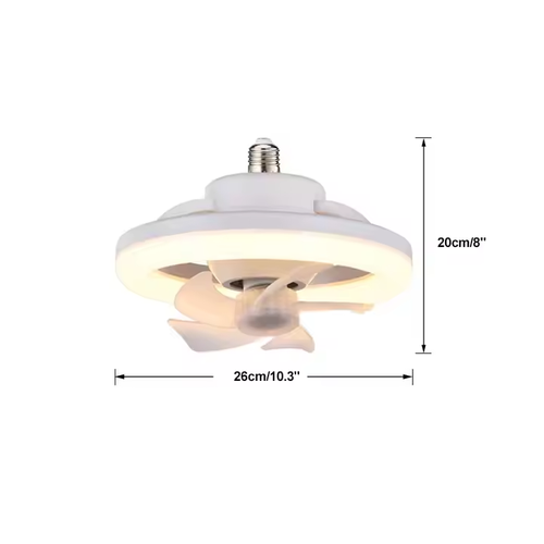 Ceiling Fan E27 With Led Light and Remote Control 360 Rotation Cooling Electric Fan Lamp Chandelier for Room Home Decor