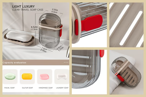 Portable mouthwash and soap box travel set  This product is recommended by 45.2K people on Facebook, TikTok, and Instagram.